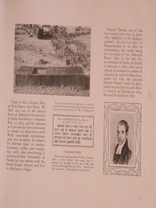 CENTENNIAL SOUVENIR OF THE MARATHI MISSION OF THE AMERICAN BOARD OF COMMISSIONERS FOR FOREIGN MISSIONS 1813-1913.
