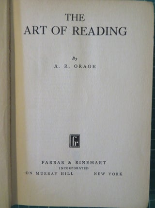 THE ART OF READING.