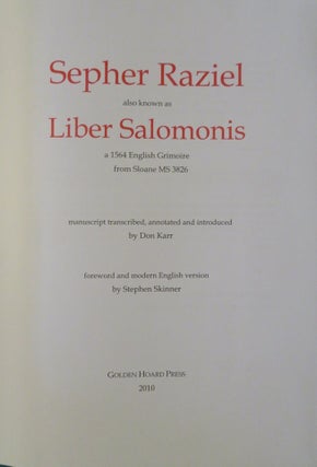 SEPHER RAZIEL.