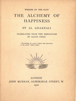 THE ALCHEMY OF HAPPINESS.