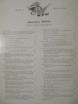 AMERICAN FABRICS NUMBER 12 WINTER 1949-50.