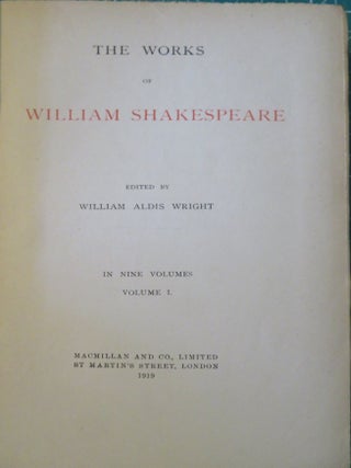 THE WORKS OF WILLIAM SHAKESPEARE.