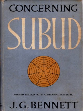 Item #34772 CONCERNING SUBUD. J. G Bennett