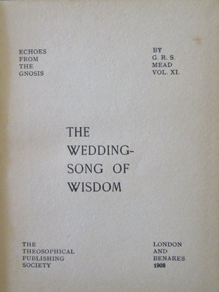THE WEDDING-SONG OF WISDOM.