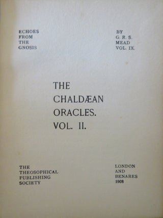 THE CHALDEAN ORACLES.