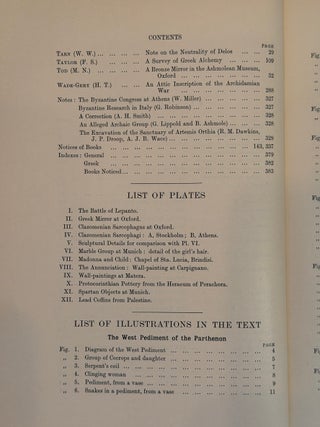 THE JOURNAL OF HELLENIC STUDIES, VOLUME L (1930).