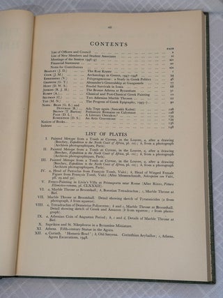 THE JOURNAL OF HELLENIC STUDIES, VOLUME LXVII (1947).
