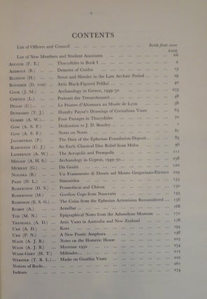 THE JOURNAL OF HELLENIC STUDIES, VOLUME LXXI (1951).