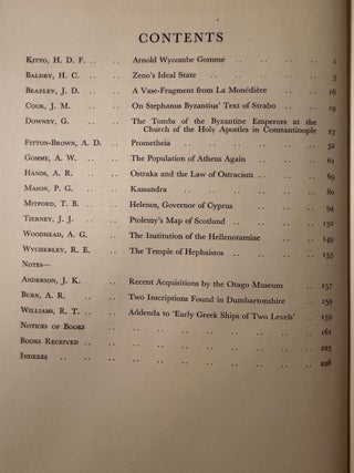 THE JOURNAL OF HELLENIC STUDIES, VOLUME LXXIX (1959).