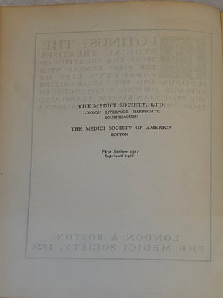 THE ETHICAL TREATISES: being the Treatises of the first Ennead with Porphyry's Life of Plotinus, and the Preller-Ritter Extracts forming a conspectus of the Plotinian System. Volume I