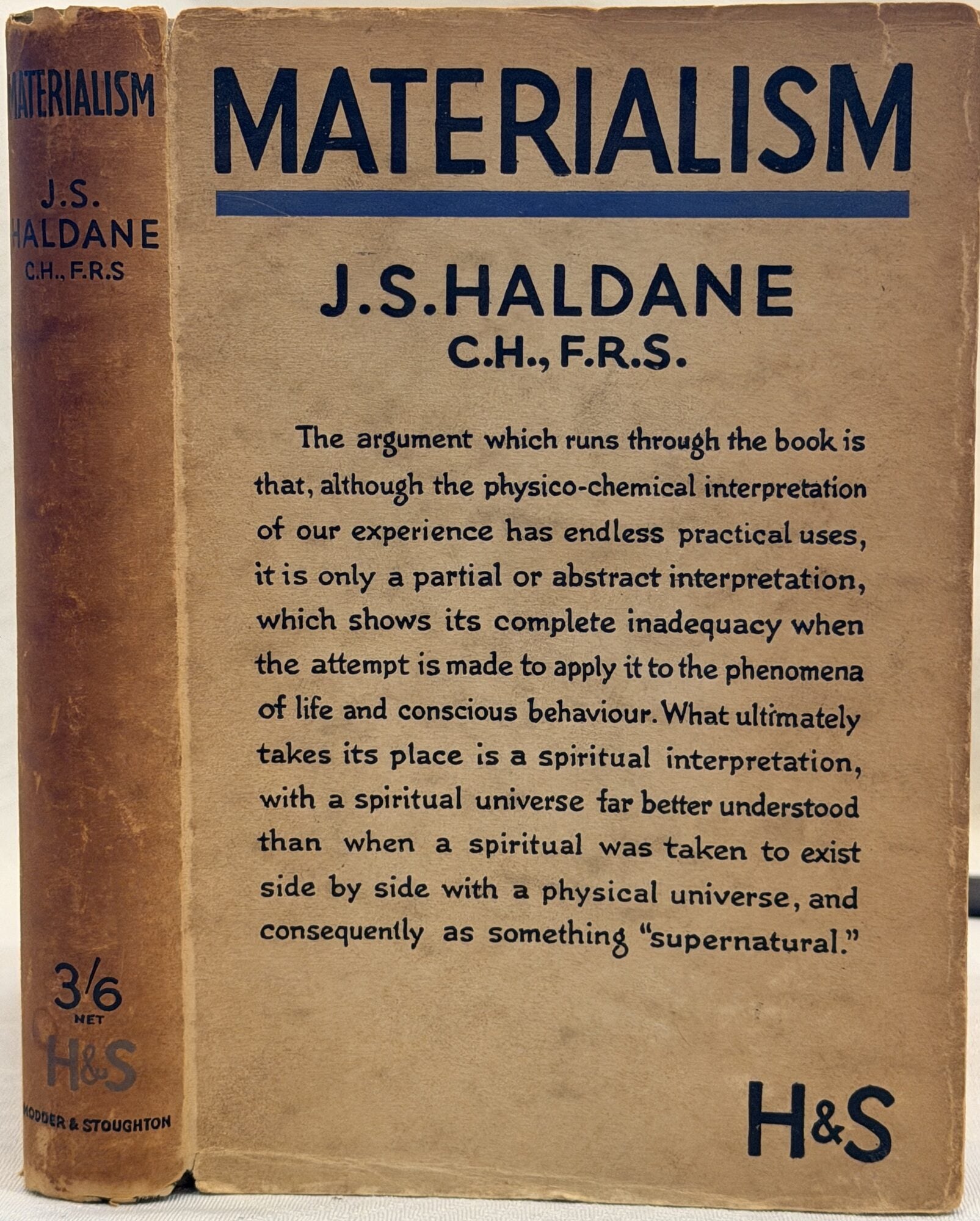 MATERIALISM | J. S Haldane | Second Impression