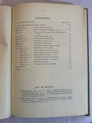 THE JOURNAL OF HELLENIC STUDIES, VOLUME LXXII (1952).