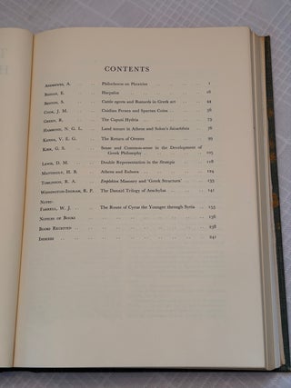 THE JOURNAL OF HELLENIC STUDIES, VOLUME LXXXI (1961).