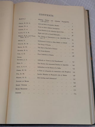 THE JOURNAL OF HELLENIC STUDIES, VOLUME LXXXII (1962).