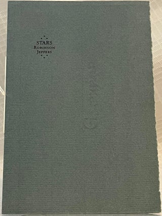 Item #36131 STARS. Robinson Jeffers