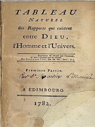 TABLEAU NATUREL DES RAPPORTS QUI EXISTENT ENTRE DIEU, L'HOMME ET L'UNIVERS.