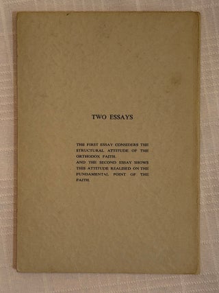 EASTERN SPIRITUALITY: TWO ESSAYS: THE END POINT & I BELIEVE IN ONE GOD.