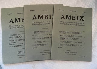 Item #36673 AMBIX, VOL. XXVII: The Journal of the Society for the Study of Alchemy and Early...