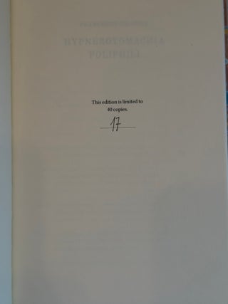 HYPNEROTOMACHIA POLIPHILI.