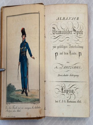 Item #37044 ALMANACH DRAMATISCHER SPIELE ZUR GESELLIGEN UNTERHALTUNG AUF DEM. August von Kotzebue