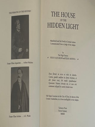 THE HOUSE OF THE HIDDEN LIGHT.