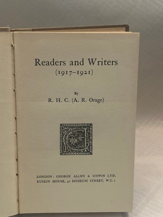 READERS AND WRITERS (1917-1921).