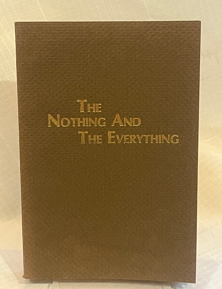 Item #38465 THE NOTHING AND THE EVERYTHING. Bhau Kalchuri.