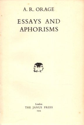 ESSAYS AND APHORISMS.