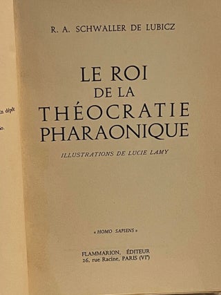 LE ROI DE LA THEICRATIE PHARAONIQUE: Illustrations de Lucie Lamy