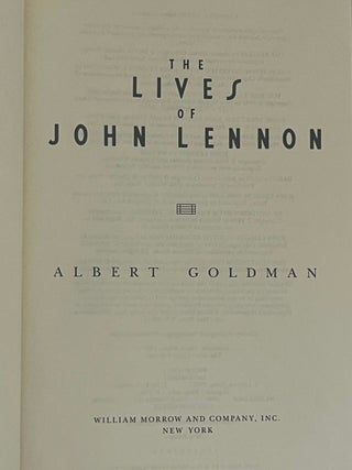 THE LIVES OF JOHN LENNON.