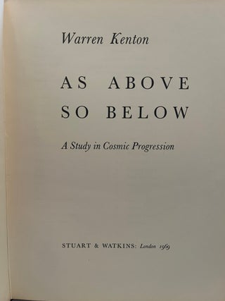 AS ABOVE SO BELOW: A Study in Cosmic Progression