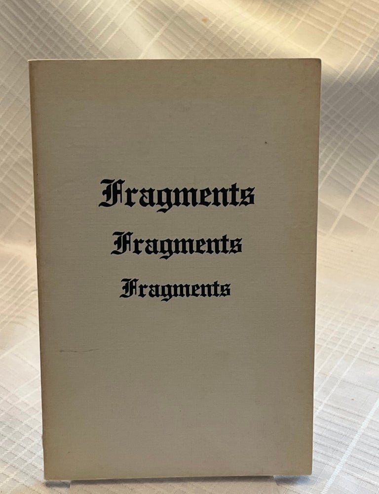 Item #81459 FRAGMENTS: A Literary Review. Gerard Scully, Joanne K. Cecchini.