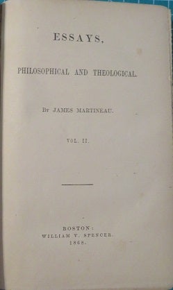ESSAYS, PHILOSOPHICAL AND THEOLOGICAL: VOLUME II.